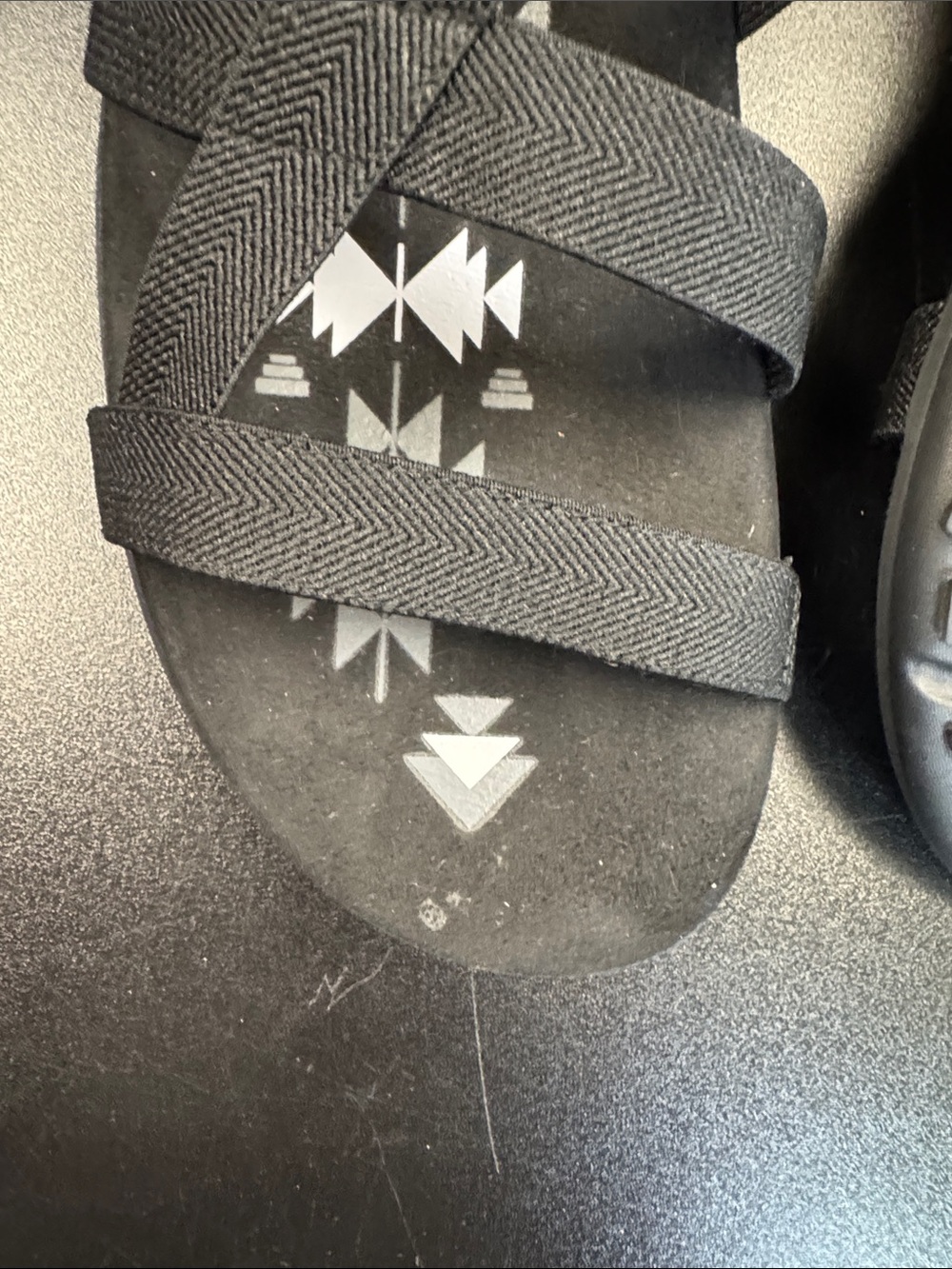 Skechers Black Strappy Sandals - Picture 6 of 10